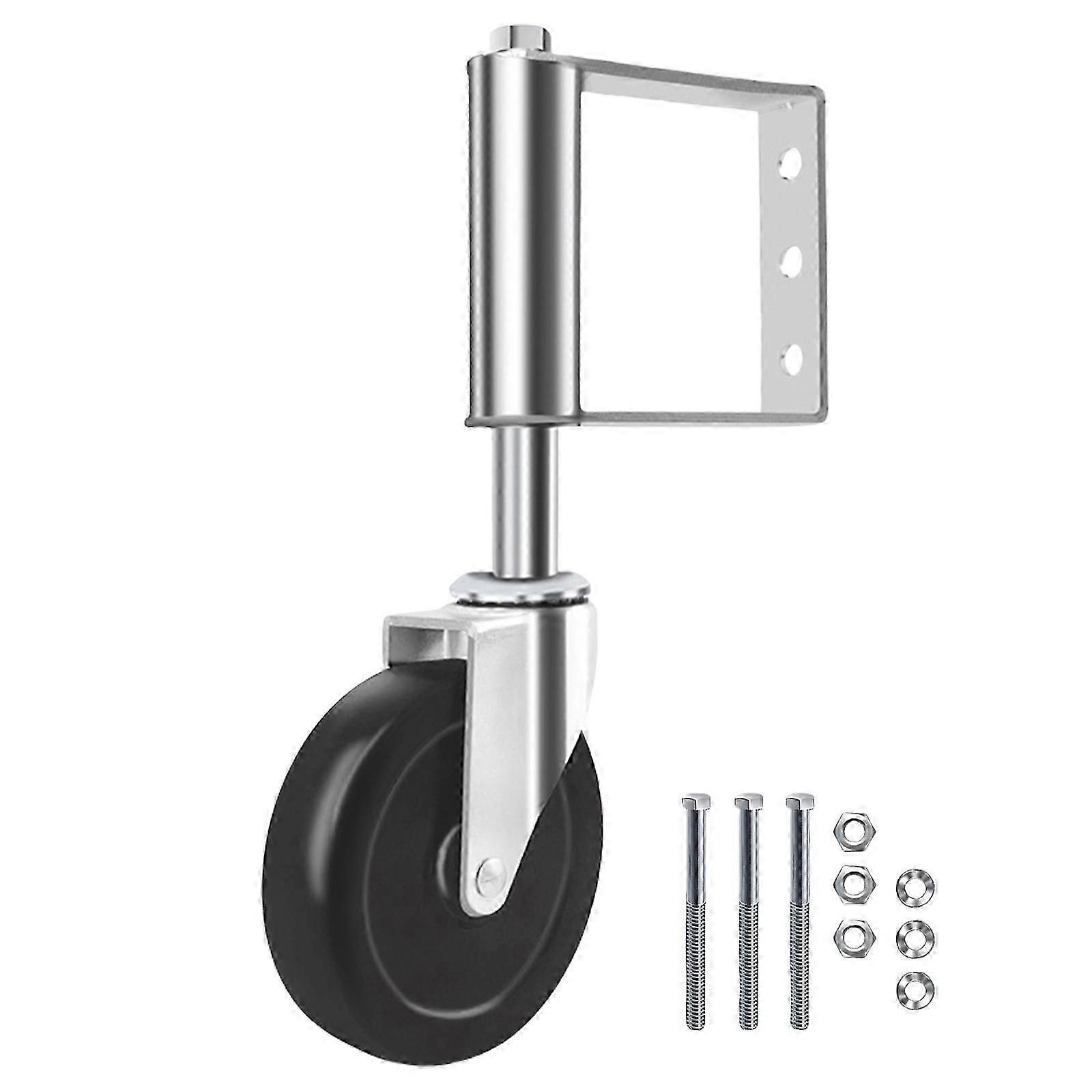 Heavy Duty Garden Gate Wheel Spring Loaded Gate Caster Gate Support Helper with 360 Swivels Wear Resistant Wheel