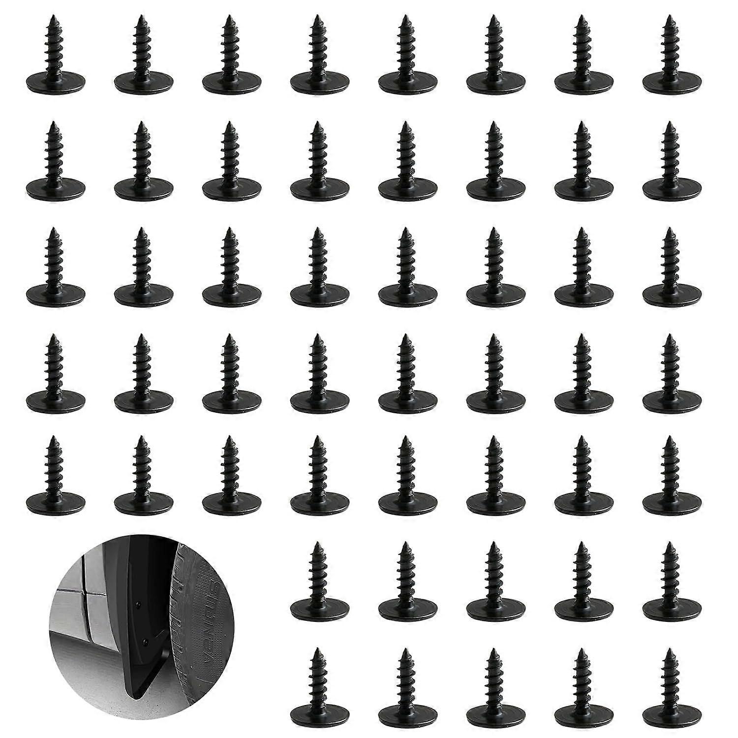 50pcs M5 x 16mm Self Tapping Screws Kit, High Quality Manganese Steel, Rust and Corrosion Resistant, Sharp Thread Design, Compatible with Multiple Car