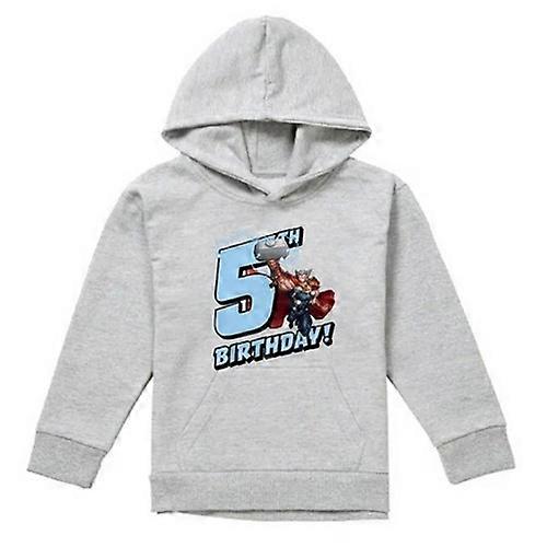 Marvel Childrens/Kids Thor Heather 5th Birthday Hoodie