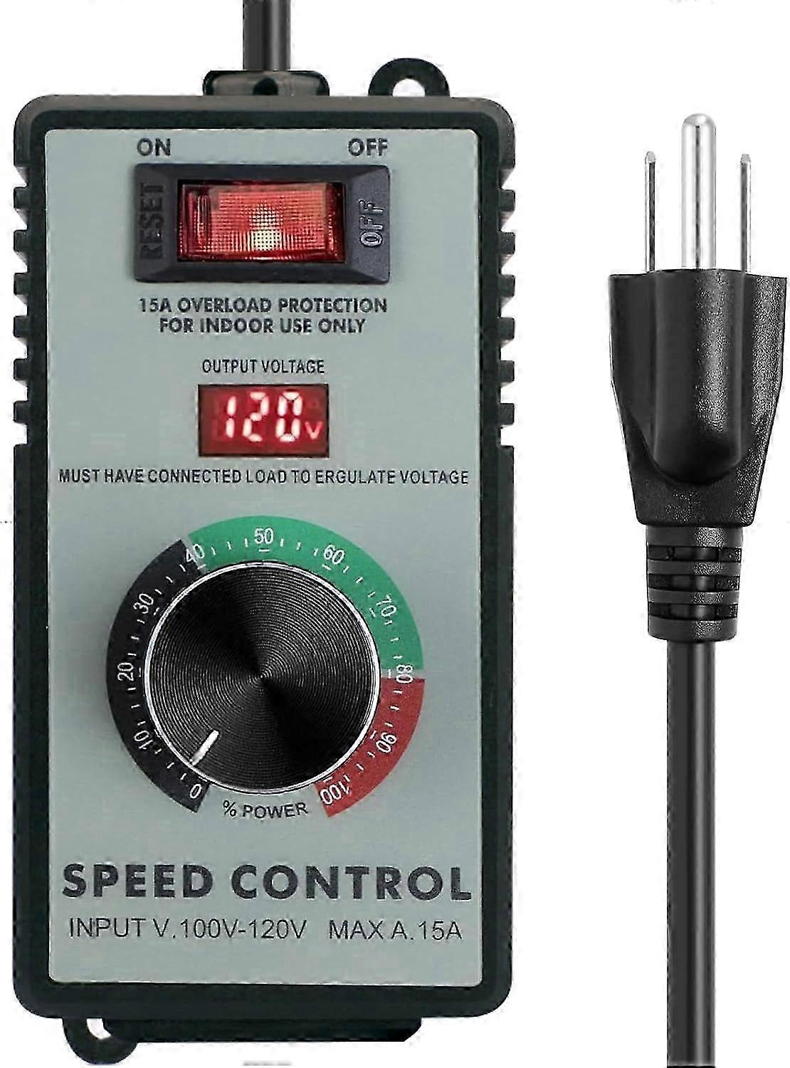 AC Motor Speed Controller 120V 15A Variable Speed Controller & Fan Speed