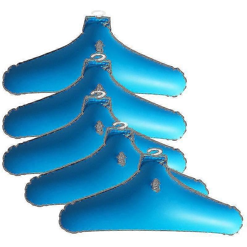 5pcs PVC Inflatable Clothes Hanger Foldable Non-Slip Coat Rack Portable