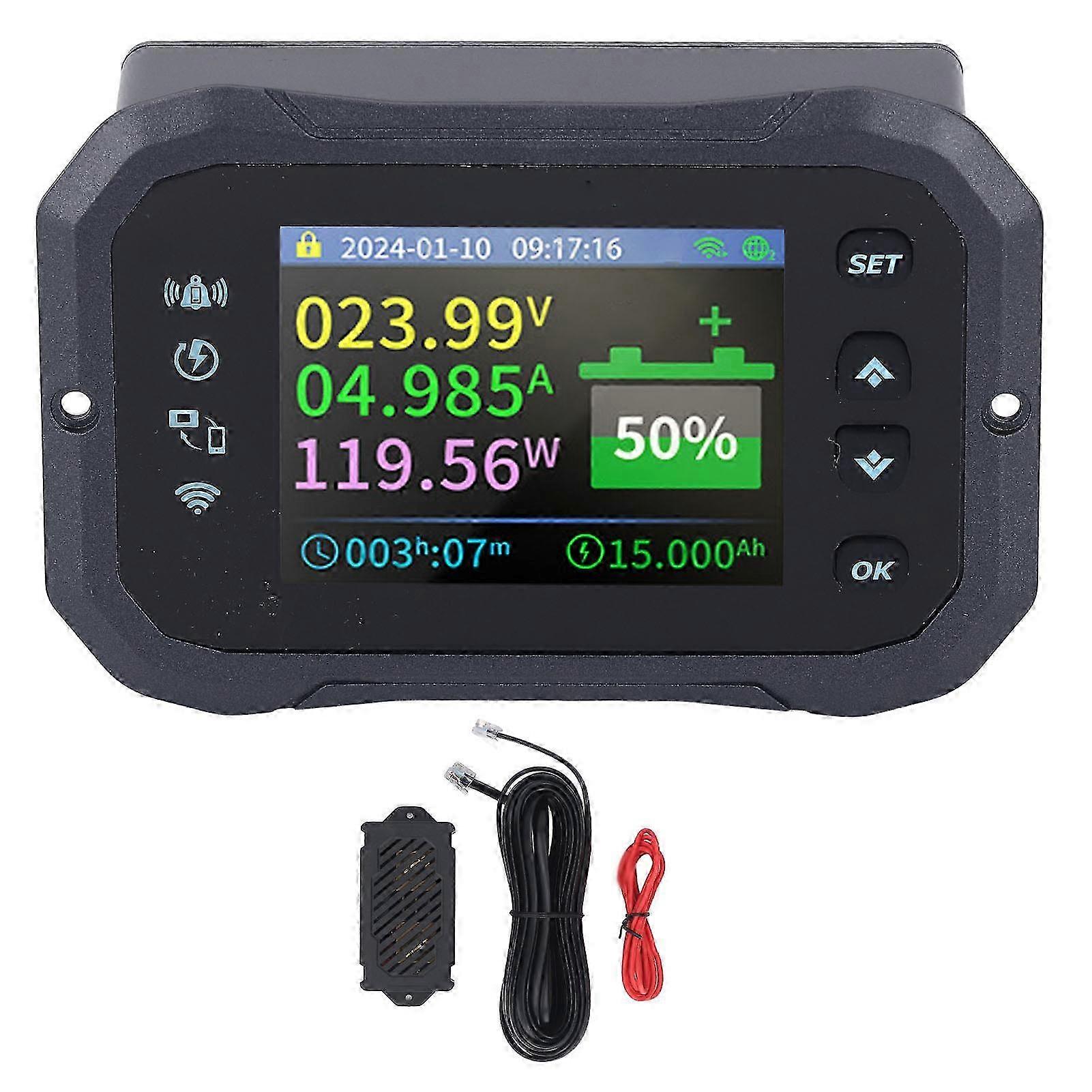 2025 RV Coulomb Meter Wifi Remote Control Battery Capacity Power Voltmeter 10-100V 100A