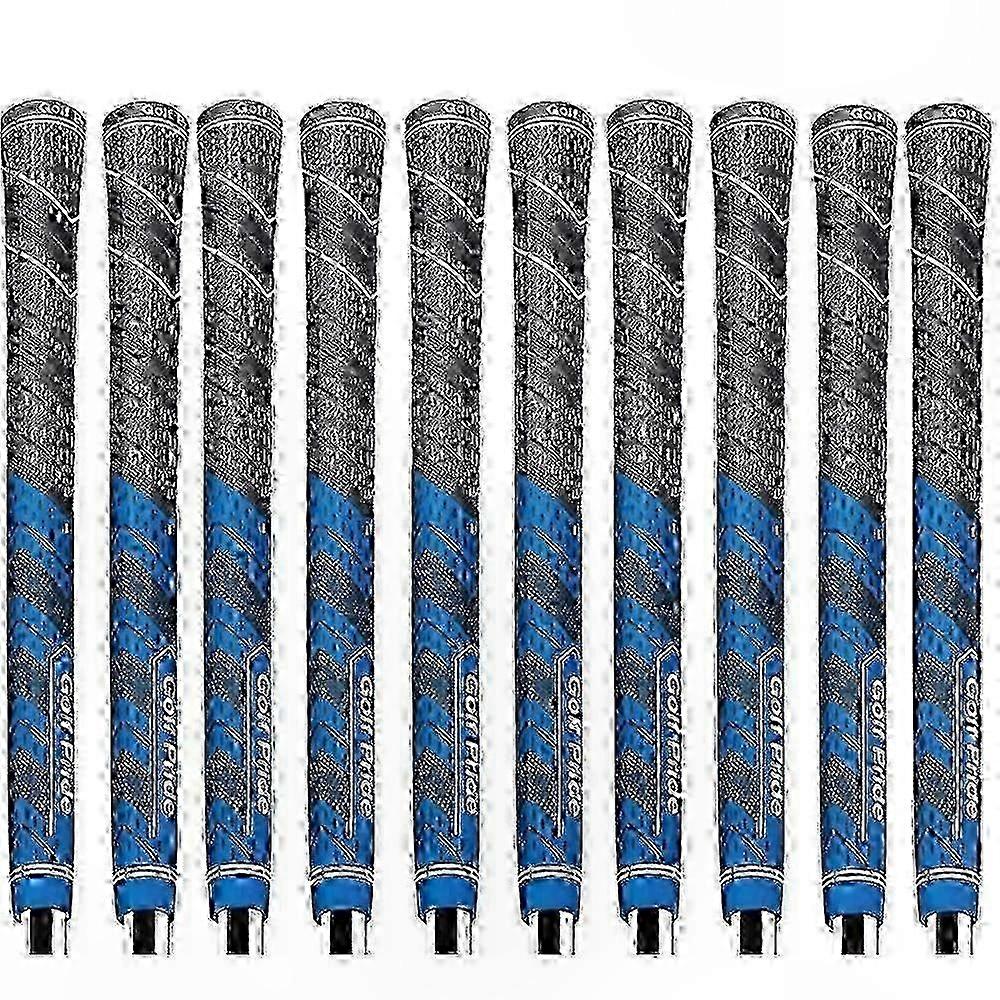 Standard Size Golf Club Grips, 10-Pack with Hybrid Material for Comfort and Control