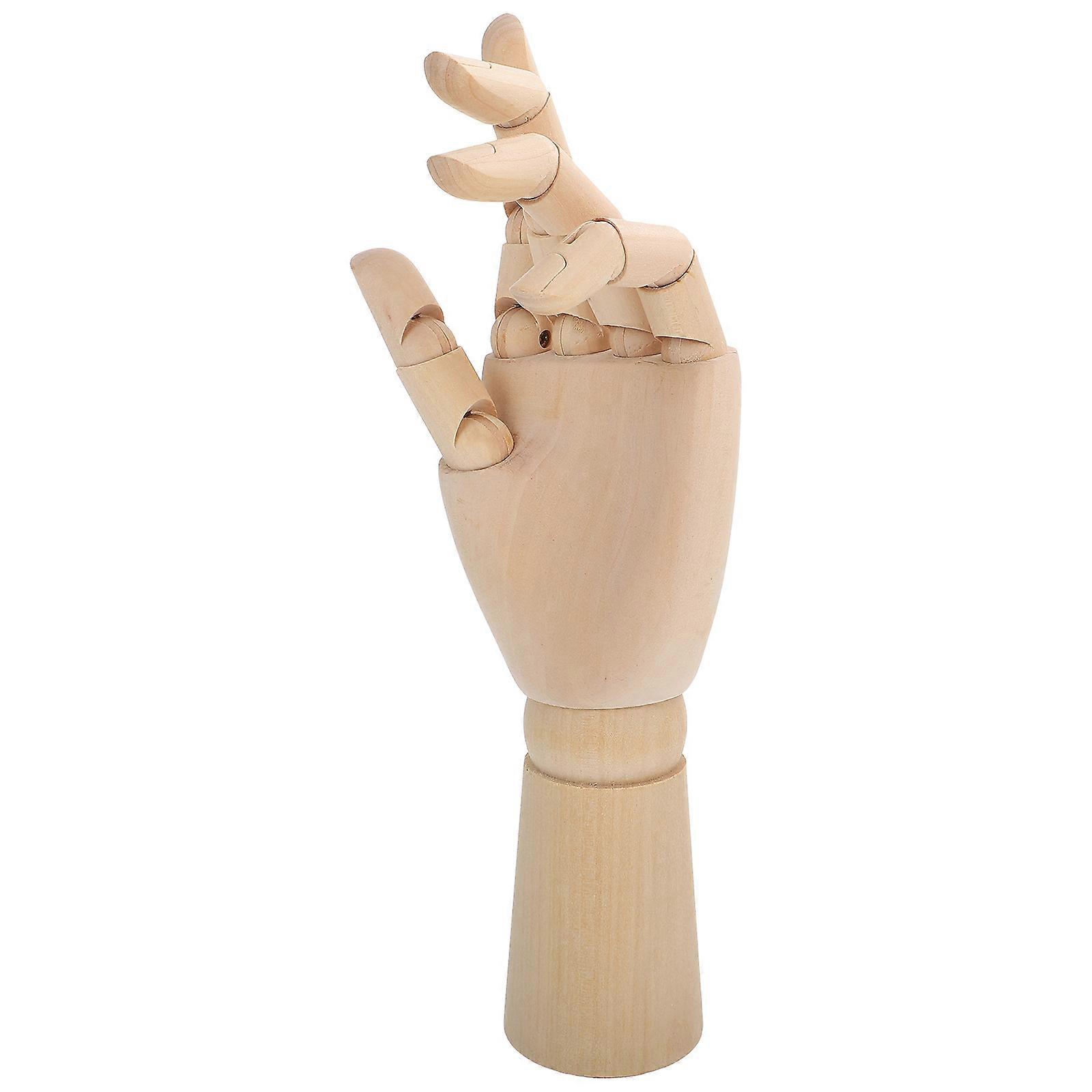 Wooden Joints Hand Model Wood Hand Models for Art Study 2Pcs Moveable Fingers
