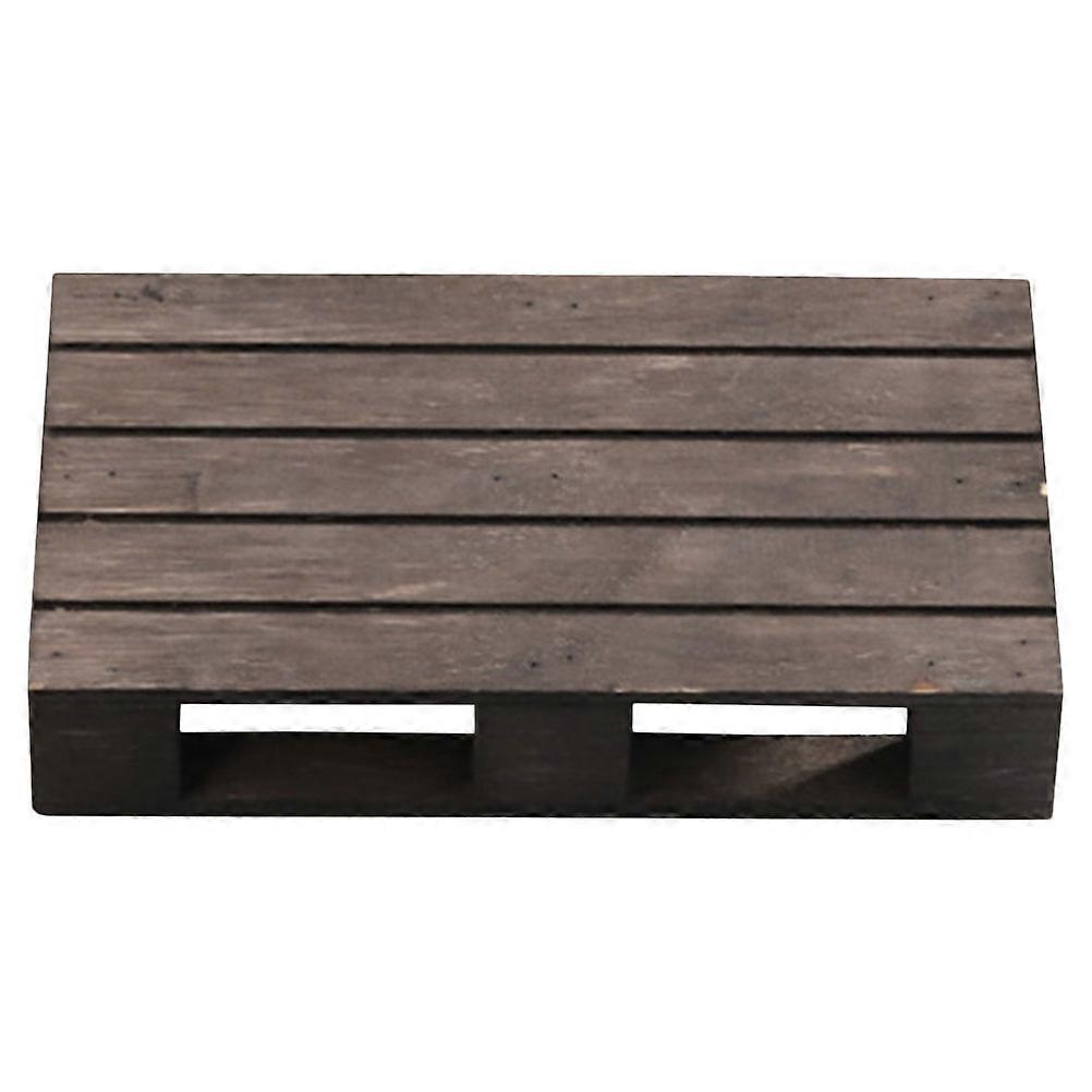 Wood Place Mat for Heat Insulation with 3Pcs Wooden Pallet Coasters