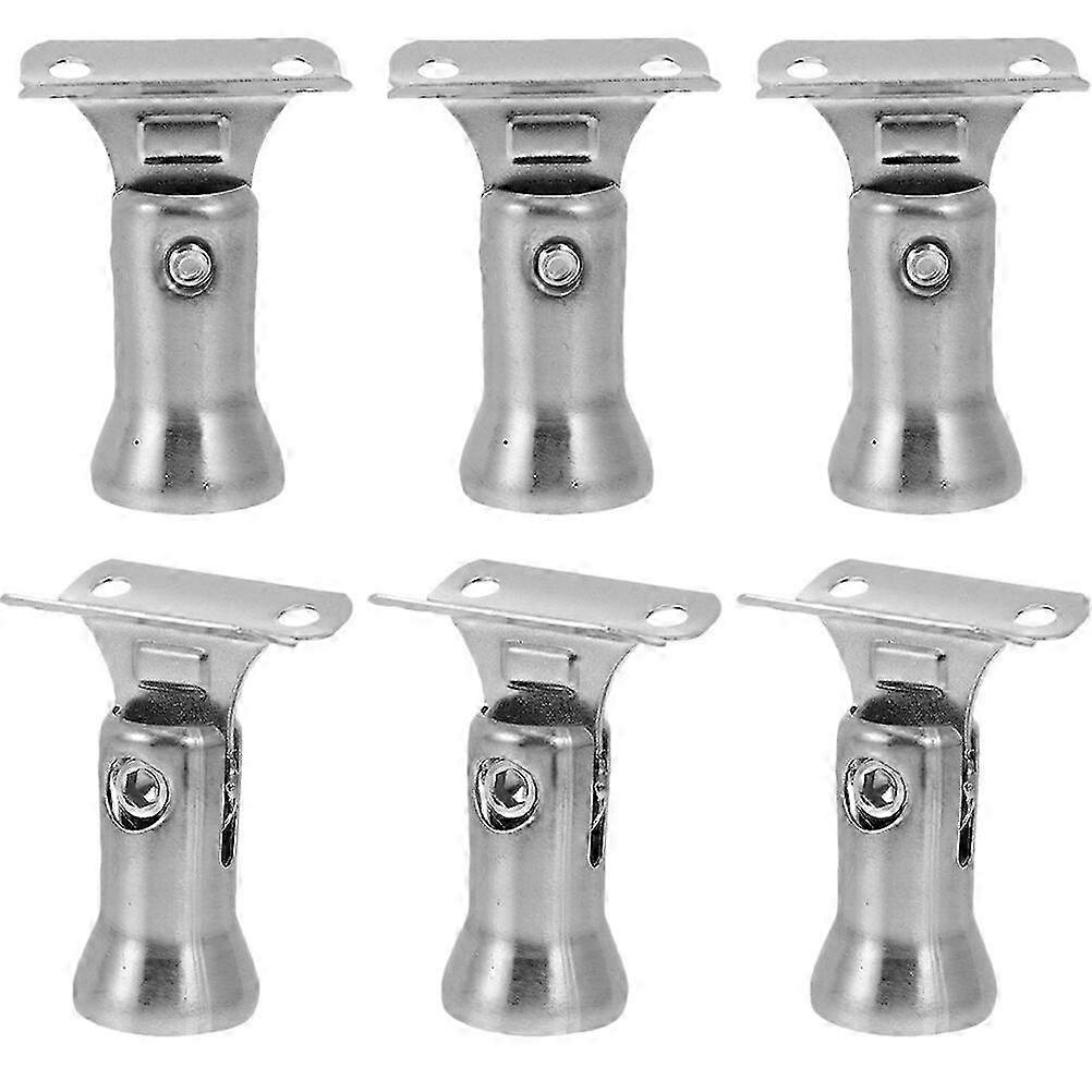 6 Pcs Hand Rail Stainless Steel Handrail Bracket Stair Railing Support