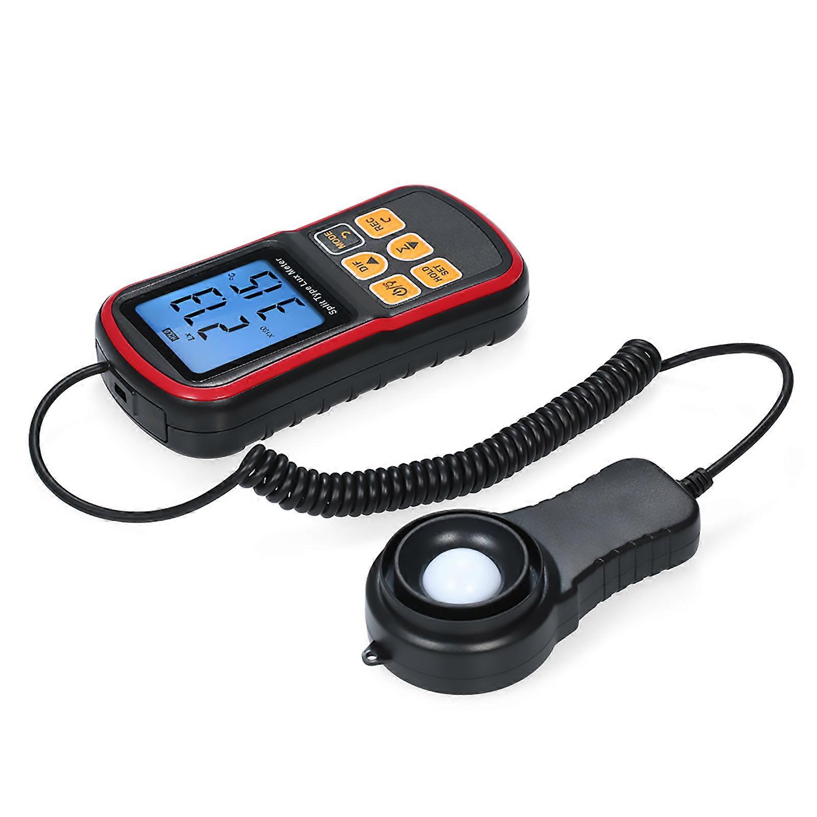 Digital Lux Meter BT Split LCD Light Meter 0-200000 Lux Black