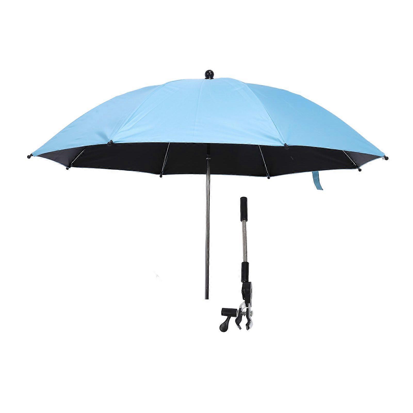 Baby Parasol Clip On Baby Stroller Sun Shade Sun Protection Umbrella Universal Baby Pram Parasol with 360 Degree Adjustable Clamp For Strollers Tricyc