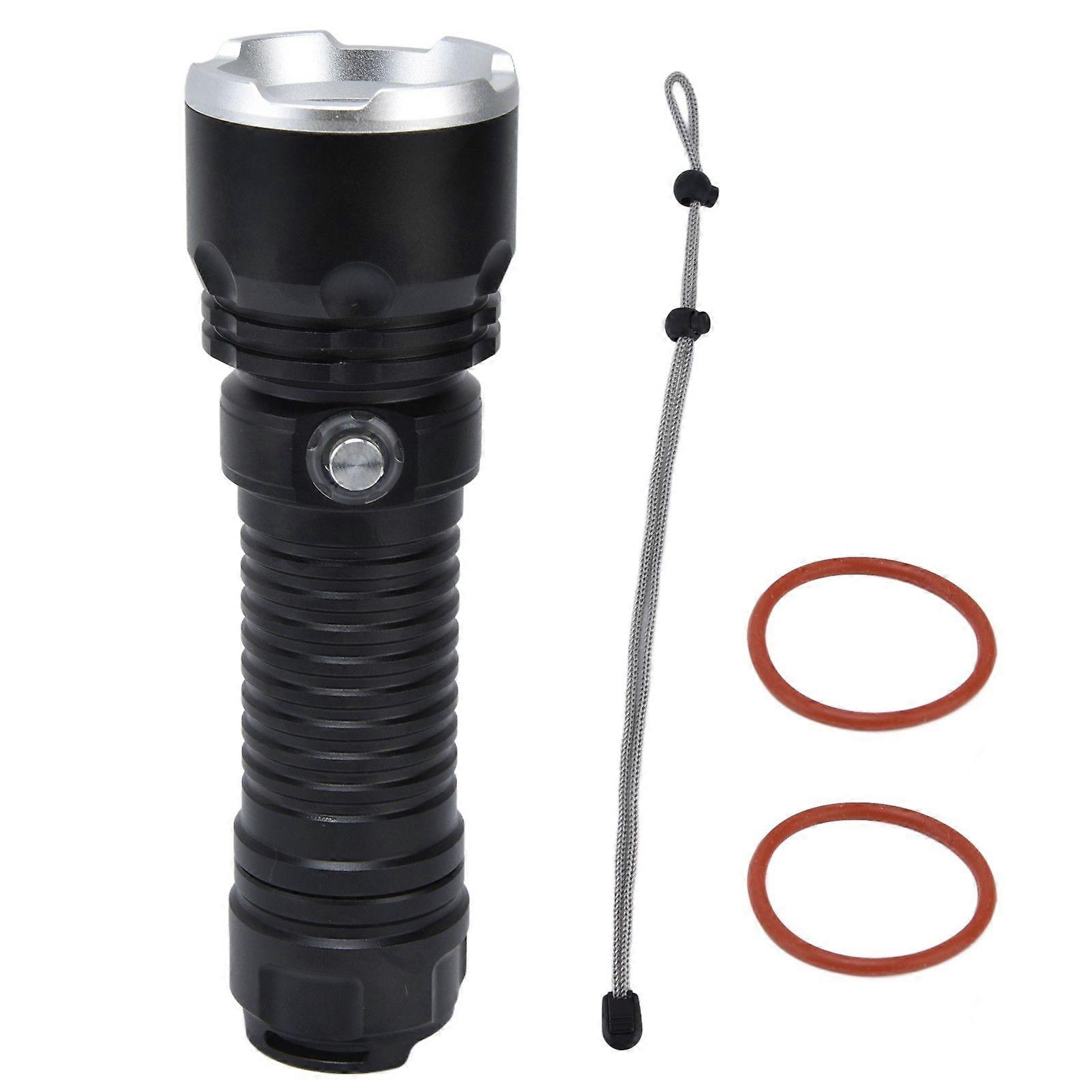 Dive Light IPX6 Waterproof 5000lm Adjustable Brightness Aluminium Alloy Durable Widely Used Waterproof Flashlight