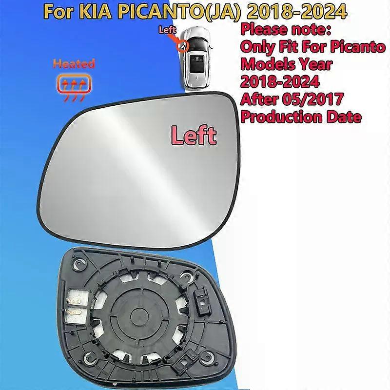 For KIA Picanto/Morning(JA) 2018 2019 2020 2021 2022 2023 2024 LH&RH Heated Rearview Mirror Glass#G6000/Car Side Wing Mirror