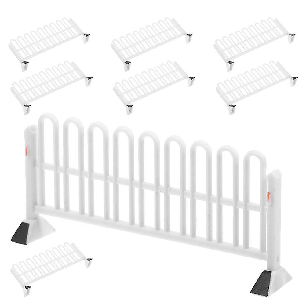 Mini Traffic Road Blocks Model for Scene Decor Resin 40Pcs Fence Set