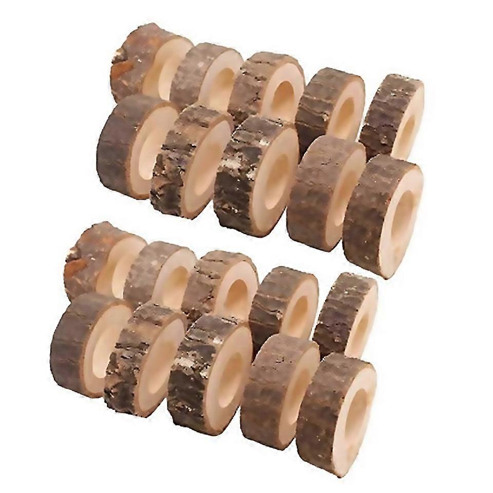 Pour Rond de Serviette En Bois Rond De Noël Serviette Cadre Table Décoration