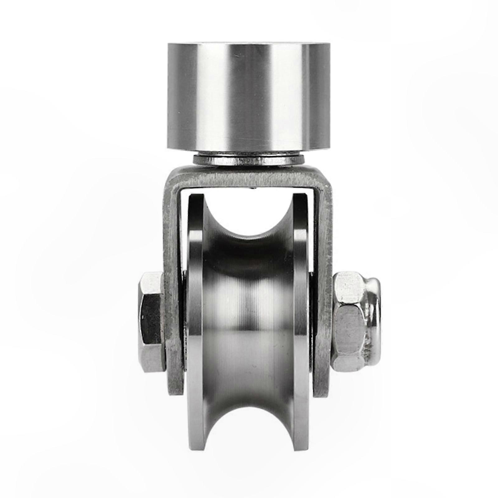 Durable 304 Steel Swivel Pulley Wheel for Sliding Gates and Doors Quiet Smooth Rolling Mechanism