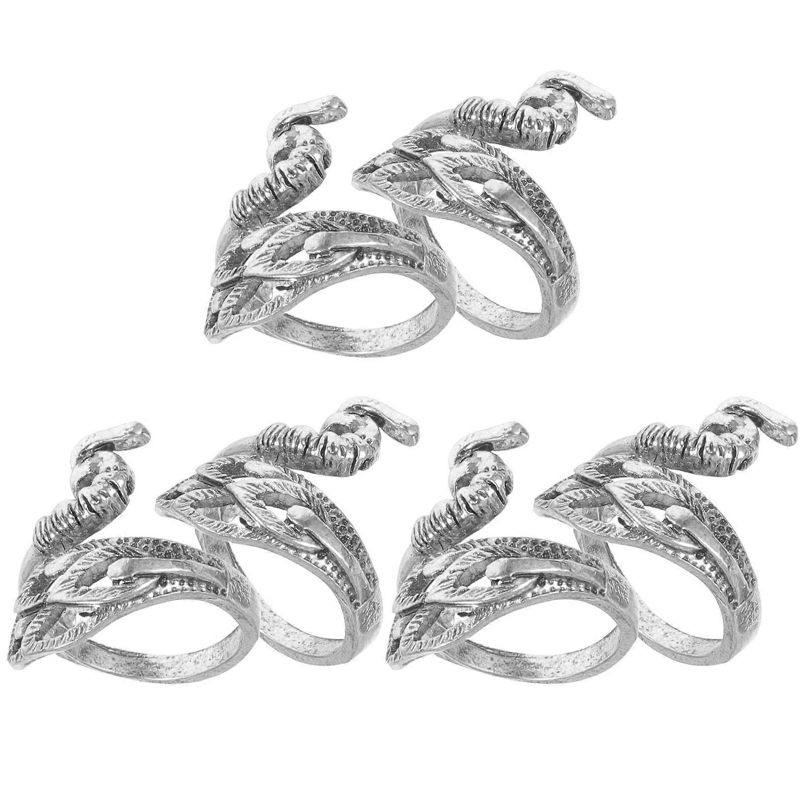 Knitting Rings Creative Shaped Crochet Rings for Yarn 6Pcs