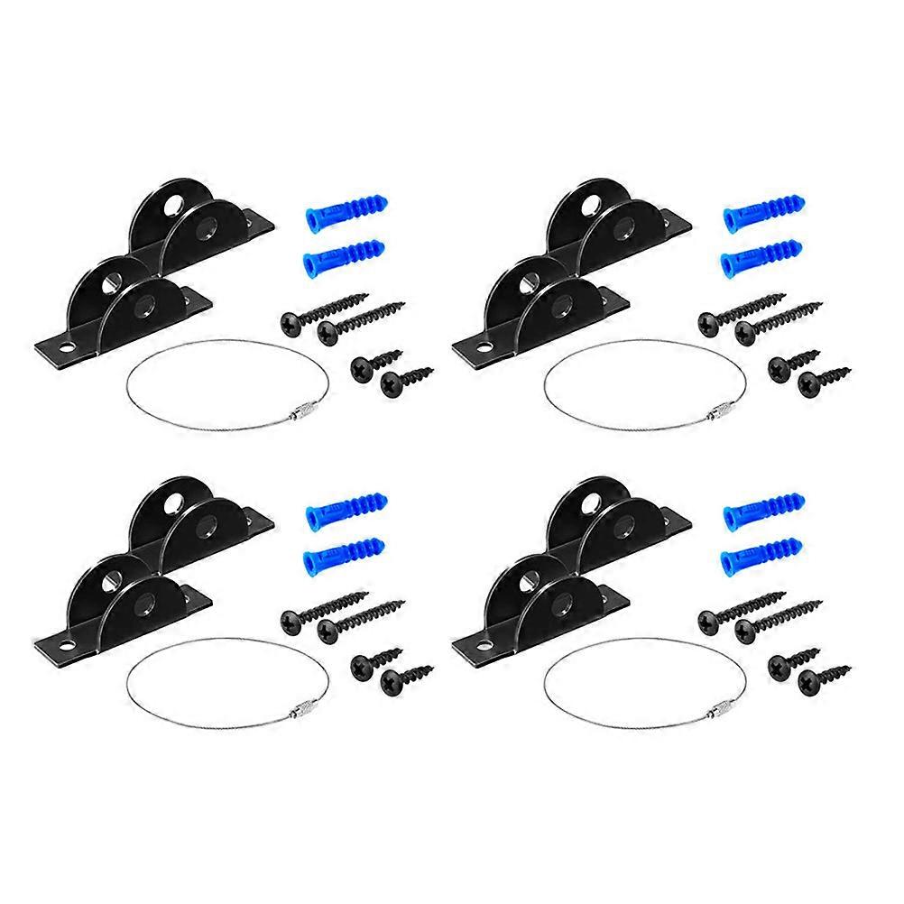 Black Furniture Anchors for Falling Prevention with 4Sets Straps
