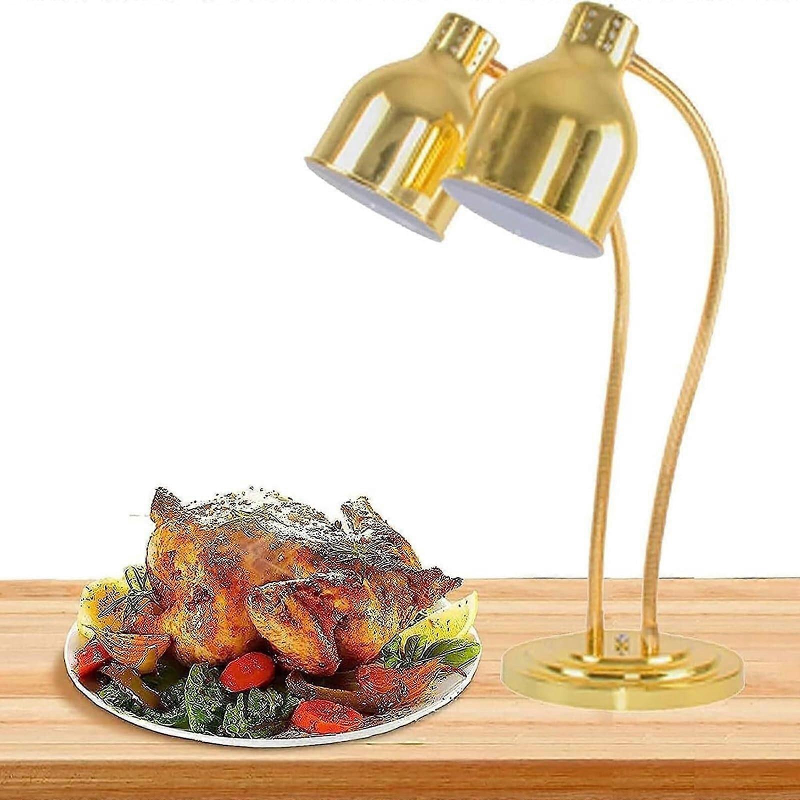 Food Warming Lamp with Dual Heating Function, 250W Bulb, Ideal for Restaurant Buffet and Home Use, Commercial Grade