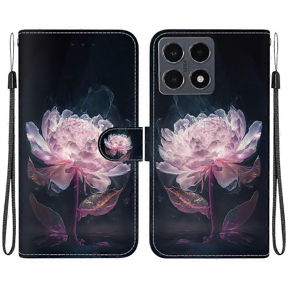 Compatible For Xiaomi 15T Wallet Phone Case Pattern Printing Leather Flip Cover with Strap