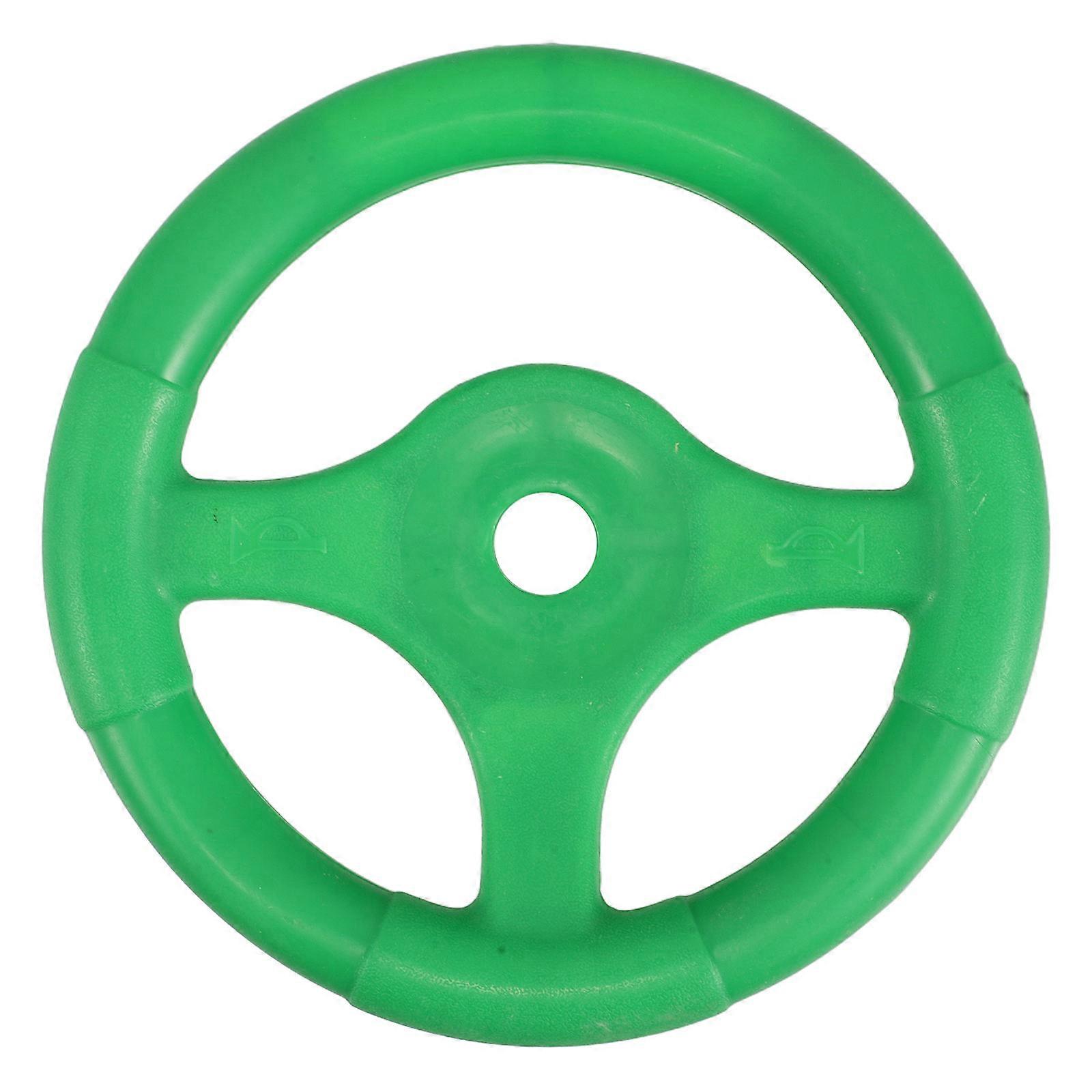 Green Plastic Kids Car Steering Wheel Toy for Playing Universal Use
