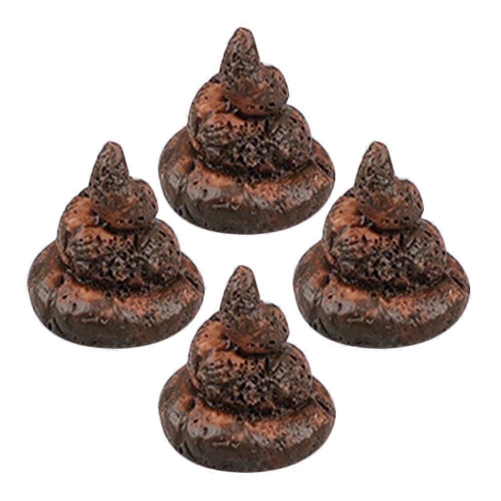 Mini Resin Poop Models for Decoration and Prank 8 Piece Set