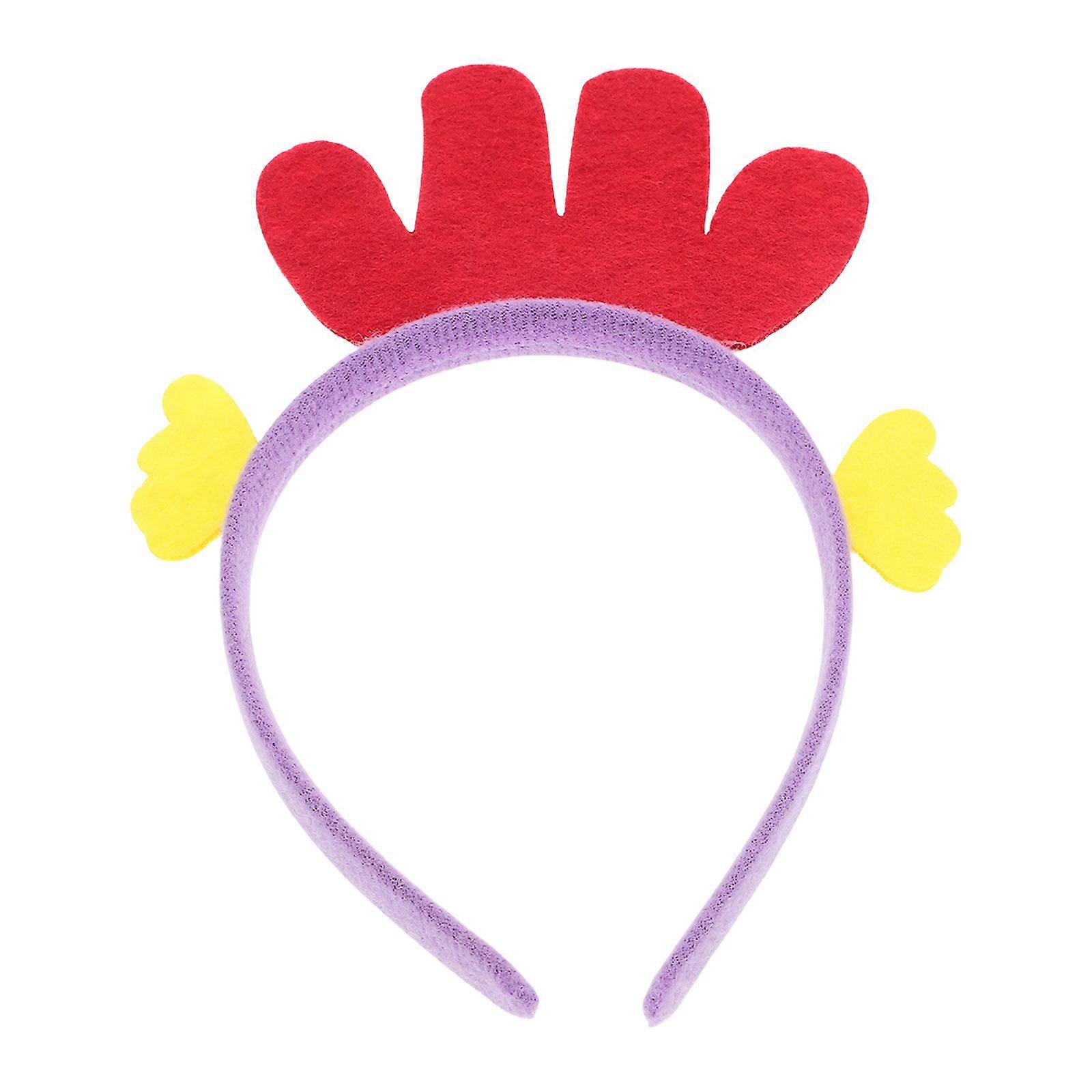 Funny Headbands Easter Themed Chicken Headband with 4Pcs for Party Use