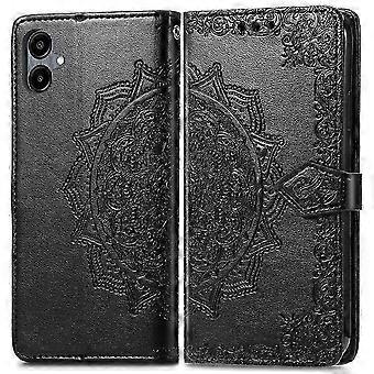 Compatible For Samsung Galaxy A06 4G Case Mandala Embossed Design Leather Wallet Phone Cover