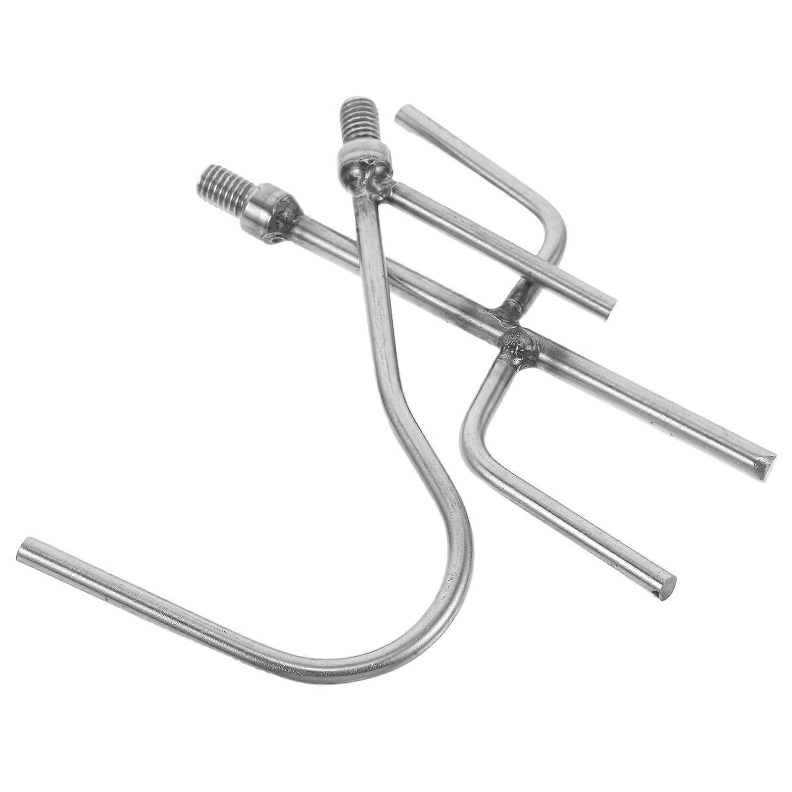 Silver Hanging Rod Replacement Hooks for Closet Extender 8Pcs Set