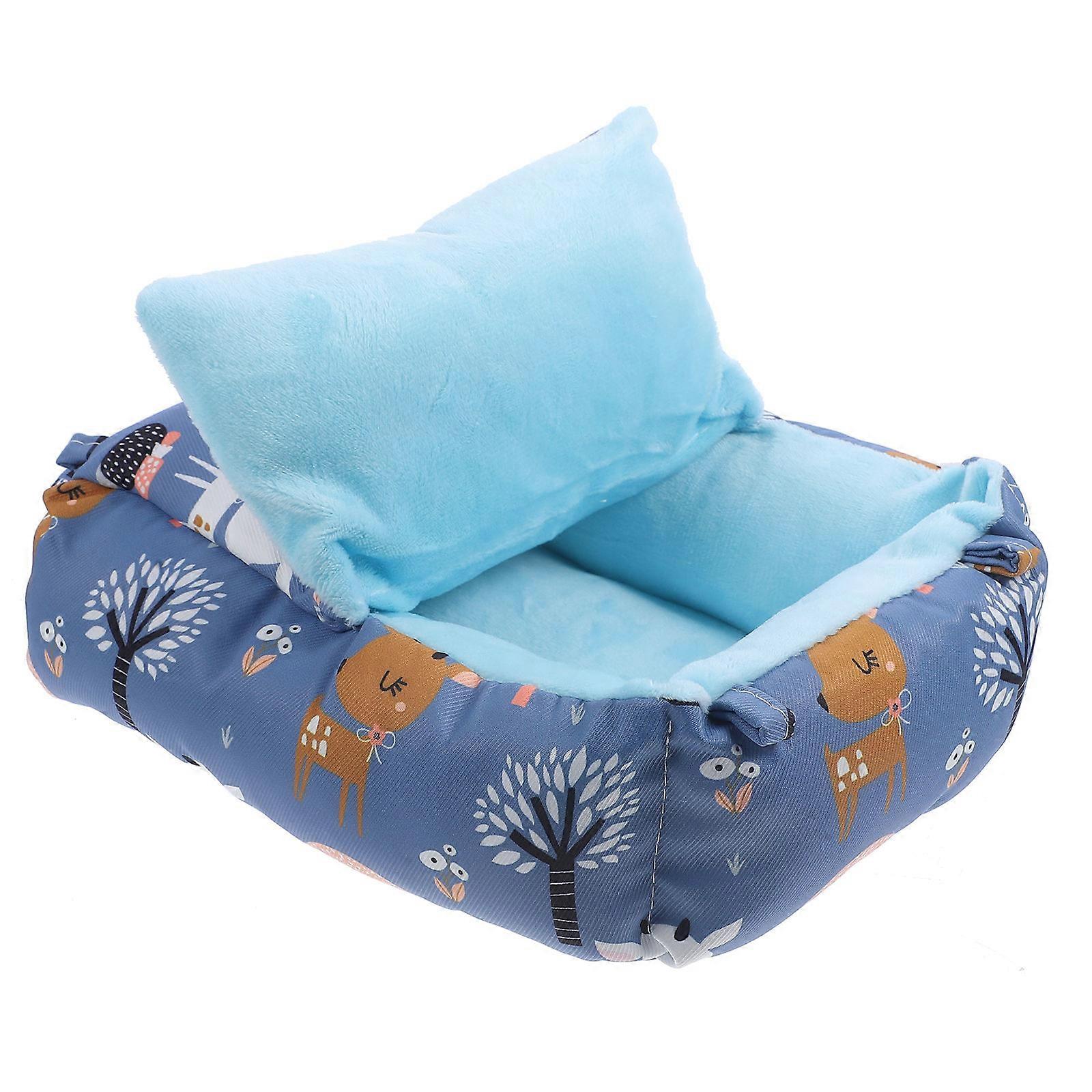 3Pcs Guinea Pig Hideout Warm Sleeping Bed Thick Insulated For Small Pets In Winter