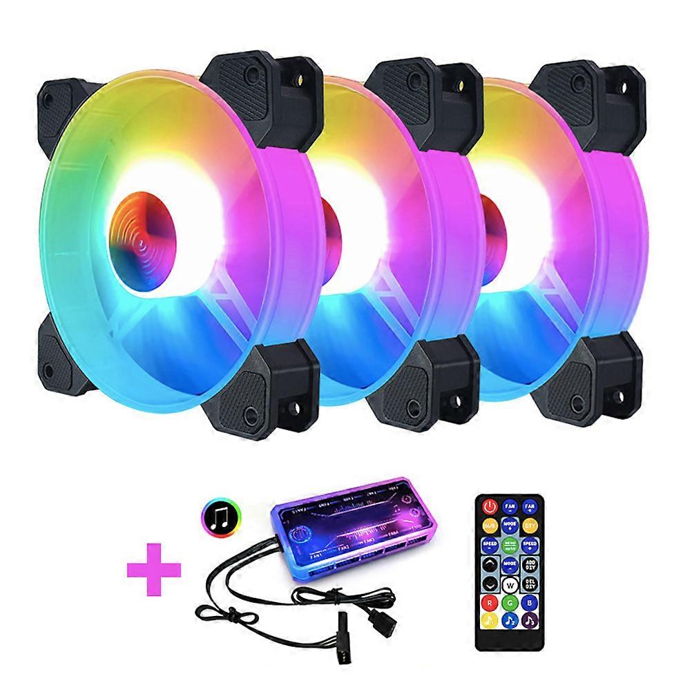 Computer Fan Pc Cooling Adjustable Rgb Quiet Fan 9Pcs Set