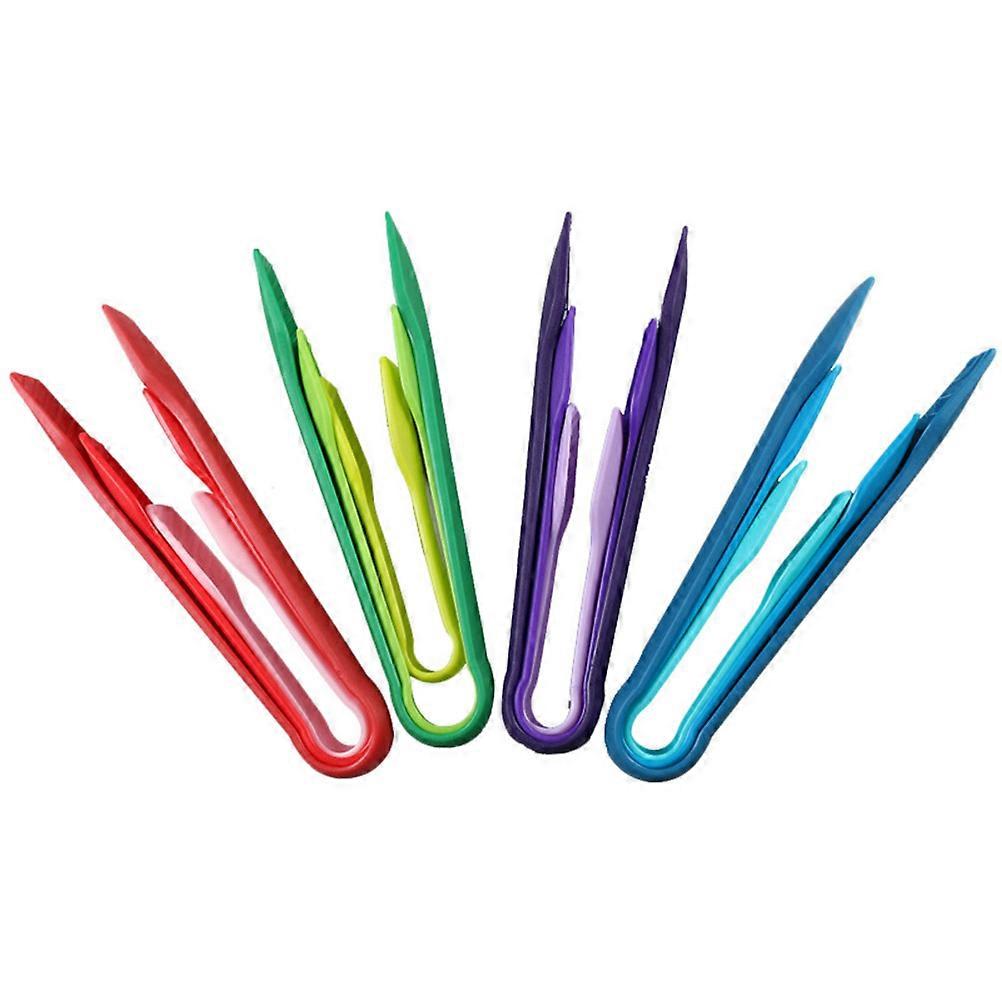Food Clip Multifunctional Bread Tongs for Kitchen Use 3Pcs Set Blue