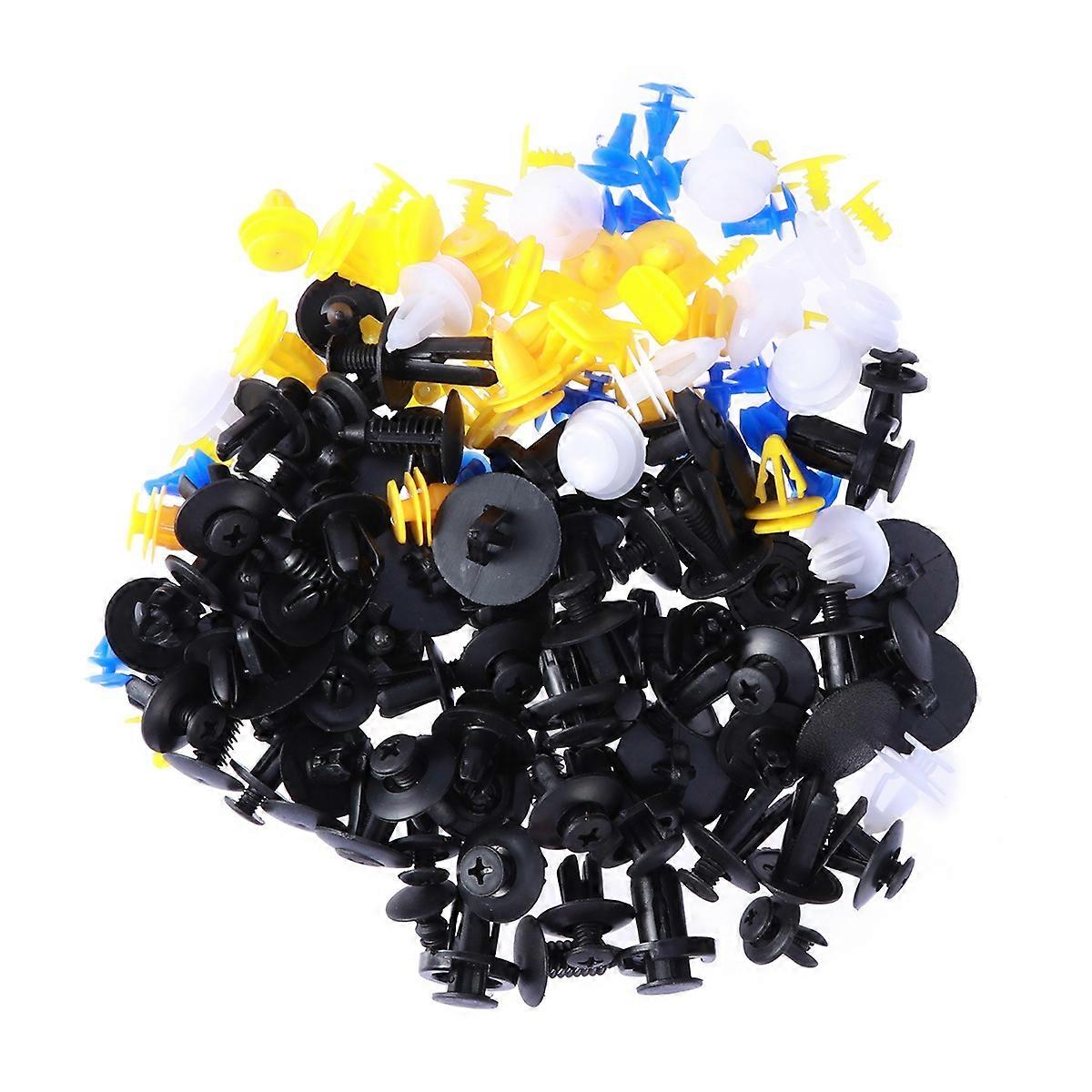 Automotive Push Pins Nylon Car Bumper Clips for Use 200Pcs Assorted Color