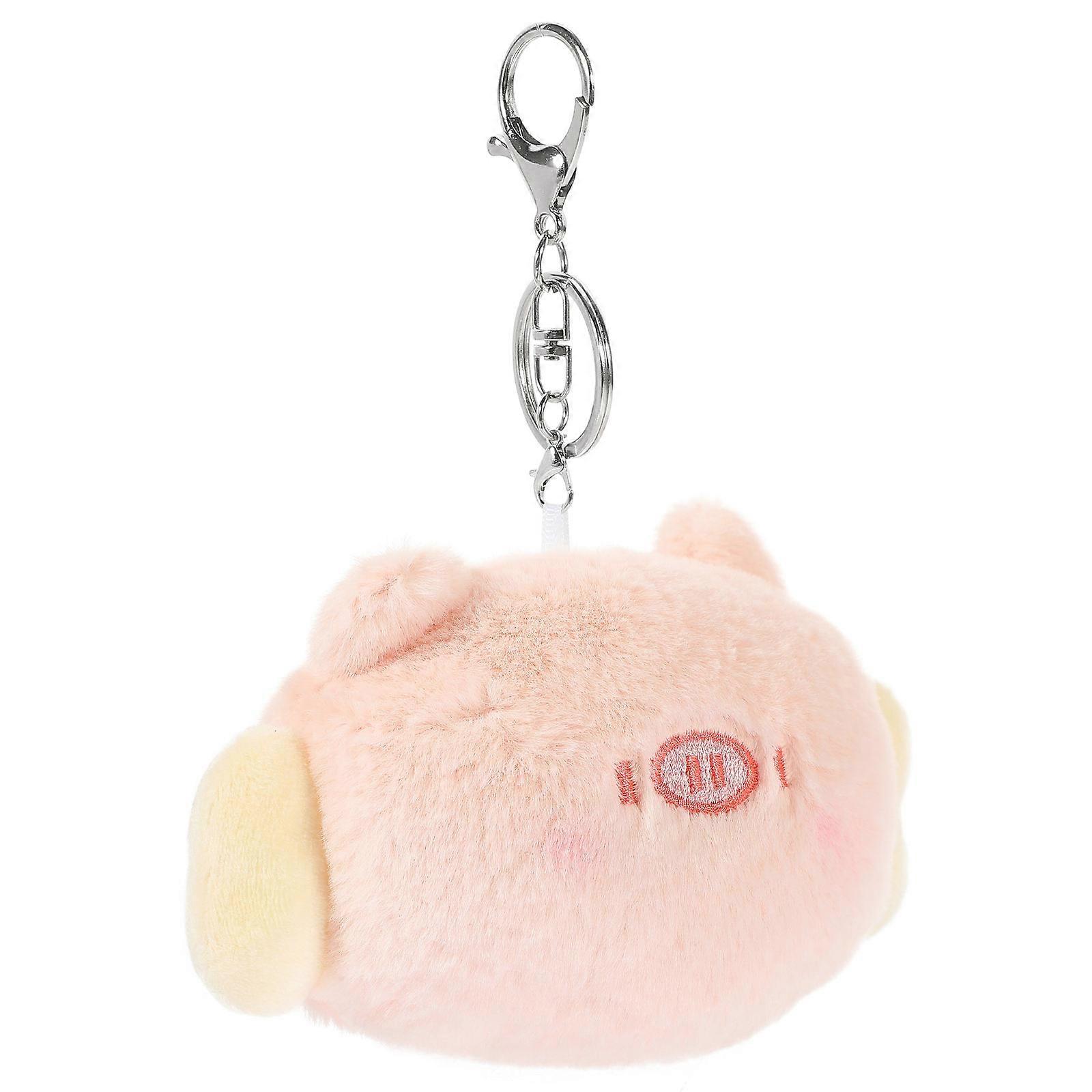 Plush Pig Bag Pendant Stuffed Doll Keychain Decorative Accessory 2Pcs