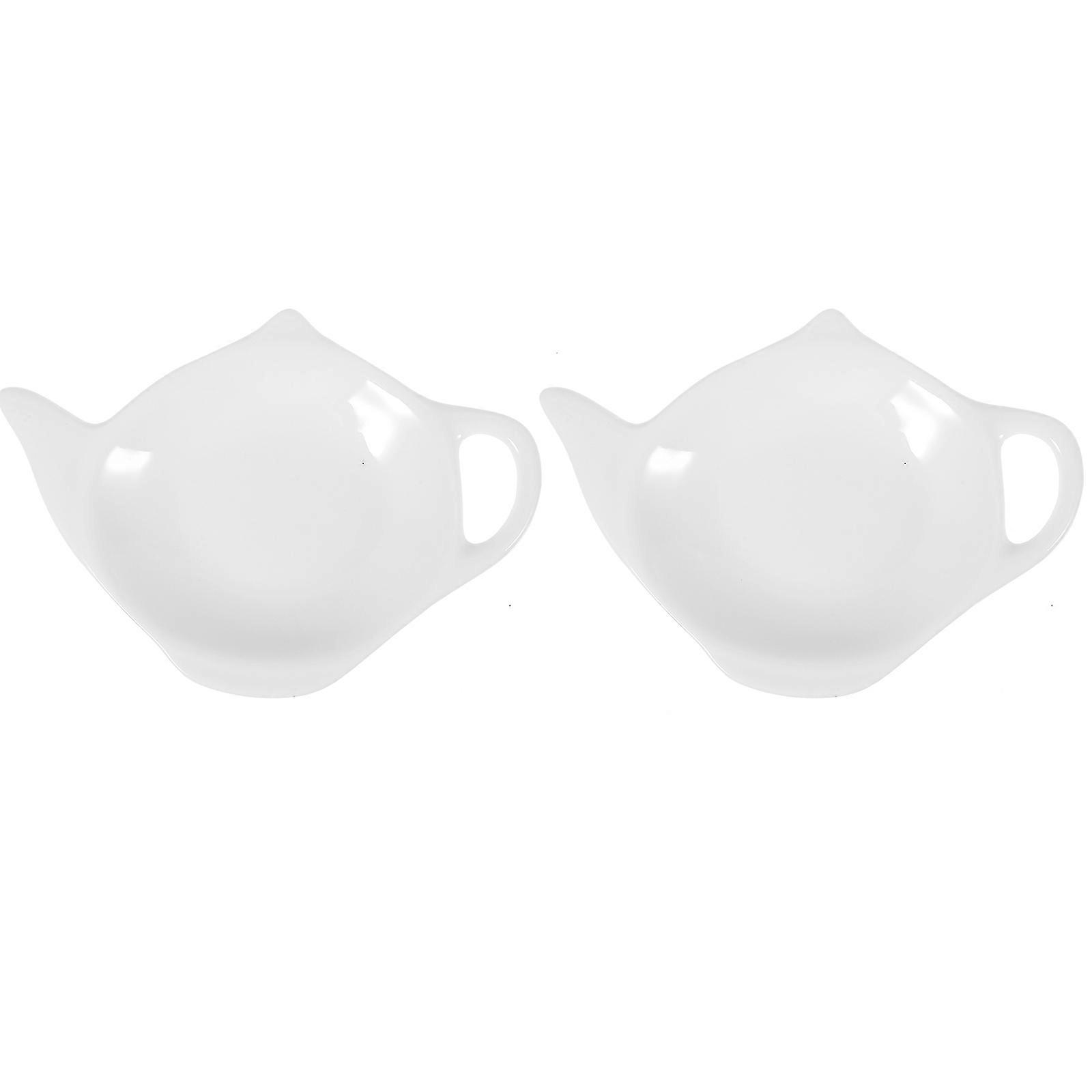 Tea Bag Coasters 6 Pcs Decorative Ceramic Storage 11.70X7.40X2.00CM Teapot Shape Kitchenware