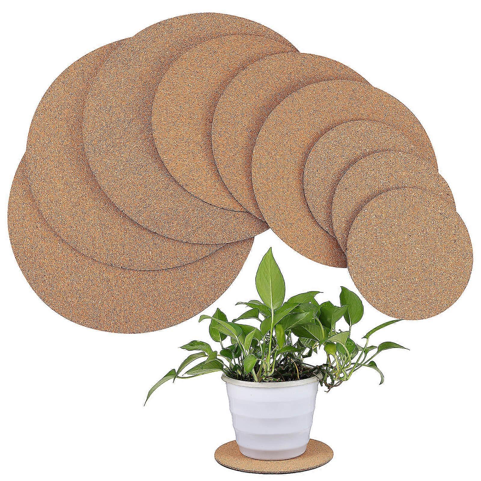 Cork Coasters for Plant Pots with Plastic Durable Material 27Pcs