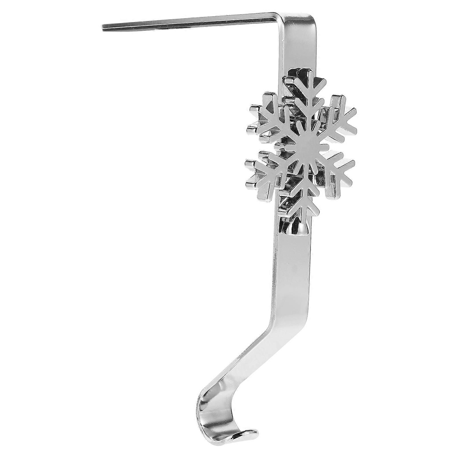 Fireplace Stocking Hook Silver Iron Holder for Hanging 2Pcs Xmas Use