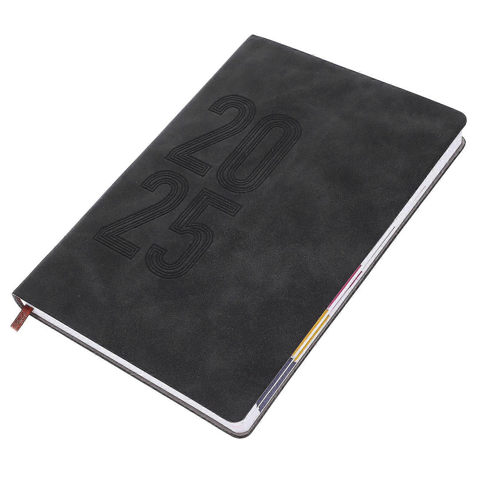 Appointment Planner Academic Notebook A5 Size Black Pu Schedule Management 1Set
