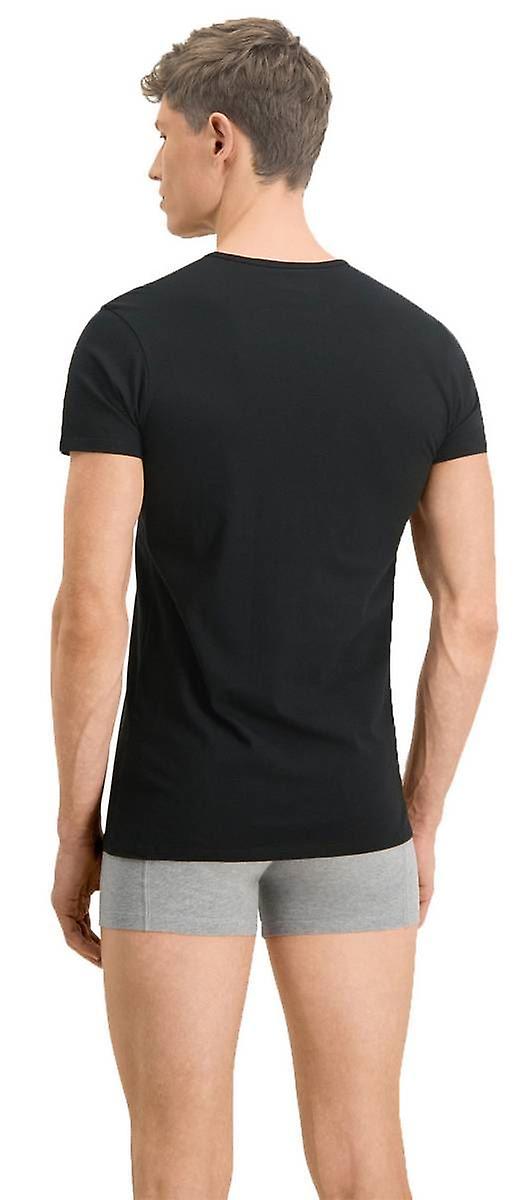 Puma Basic 2 Pack Crew Neck T-Shirt - Black
