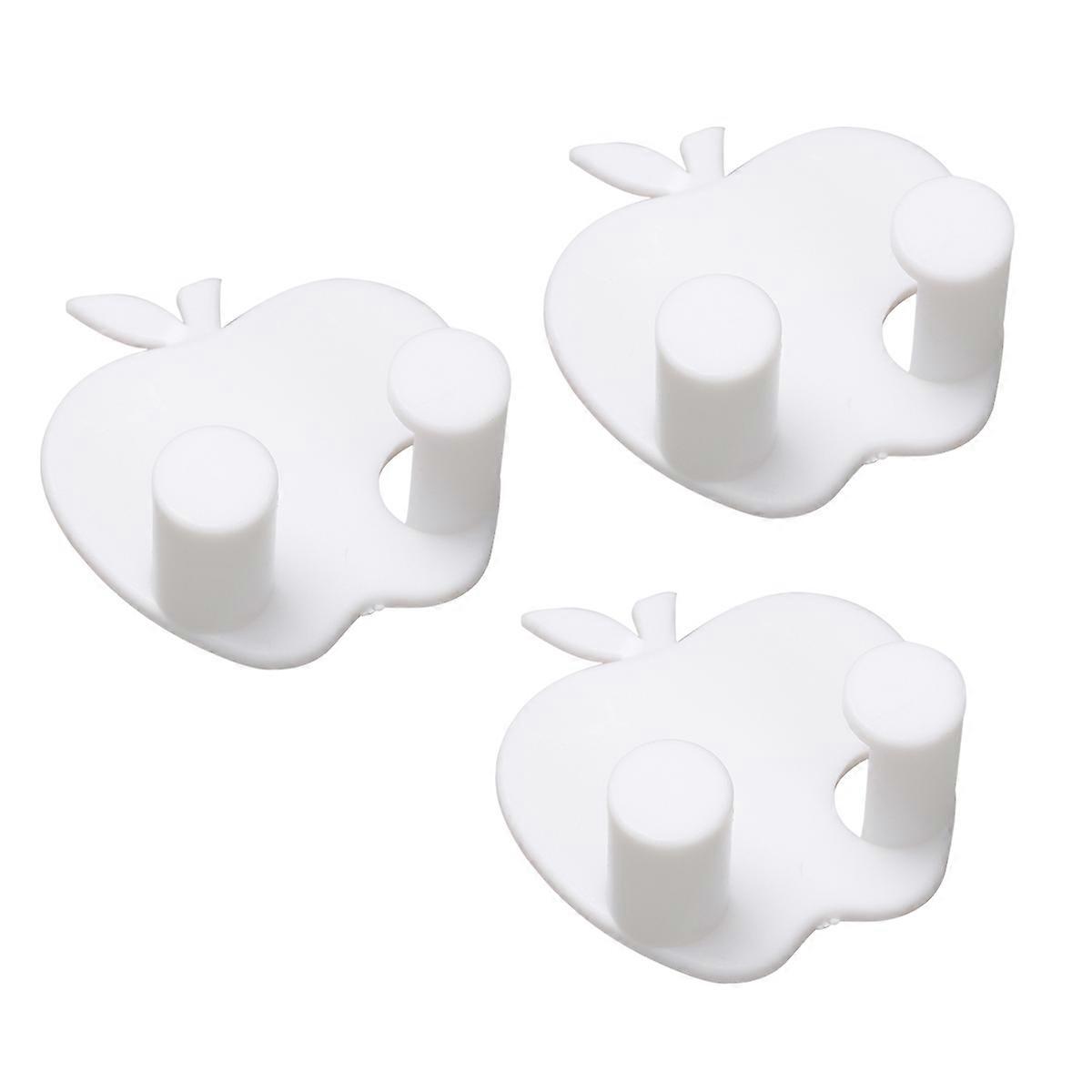 Adhesive Plug Holder Rack for Plug Holding 3Pcs White Cord Organizer