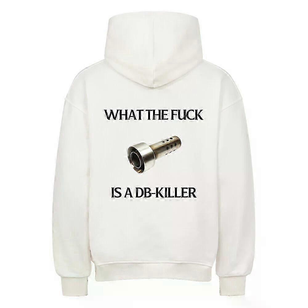 Db-killer White Hoodie Pullover Rockinstone