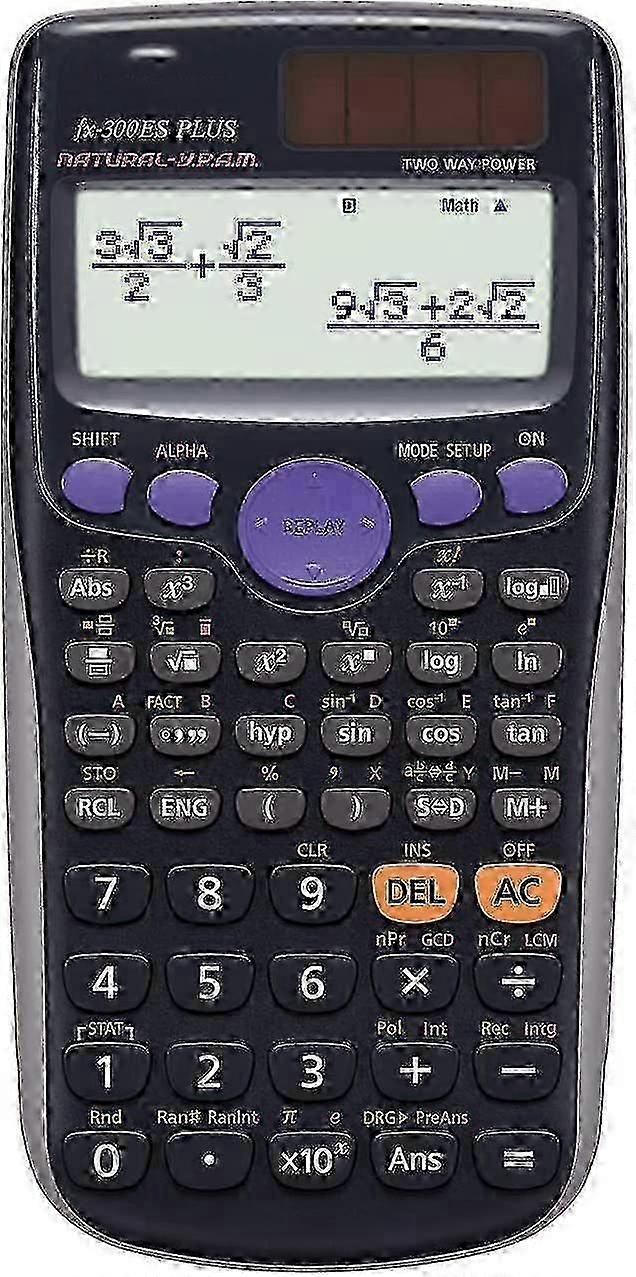Fx-82ES Plus Calculatrice scientifique pour les écoles - Noir, Fonctions mathématiques, Ingénierie, Lycée et collège