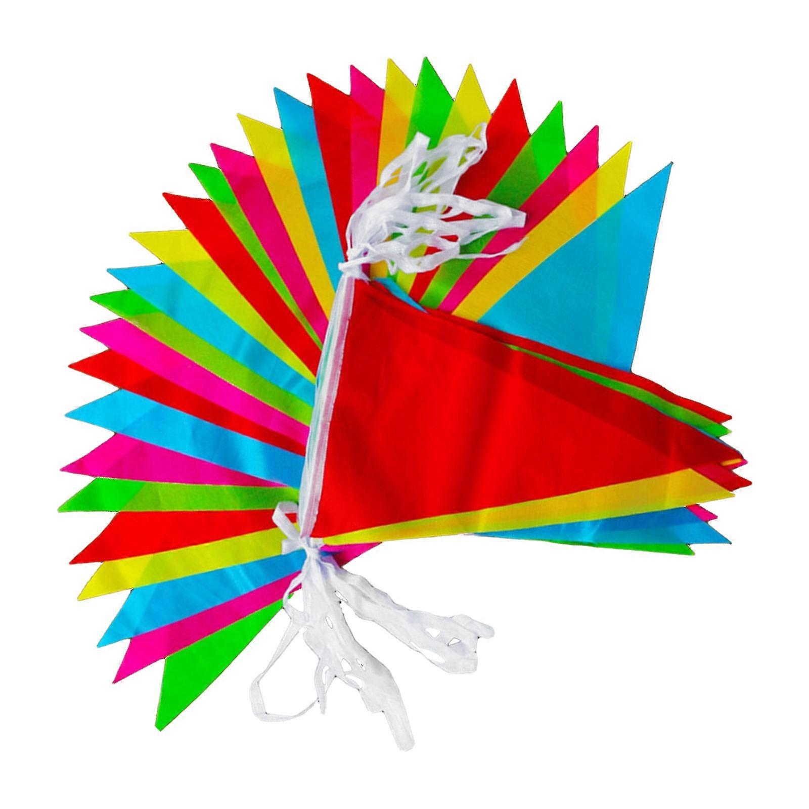 Vibrant Colorful Pennant Banner Triangle Flags for Event Decoration 13Pcs