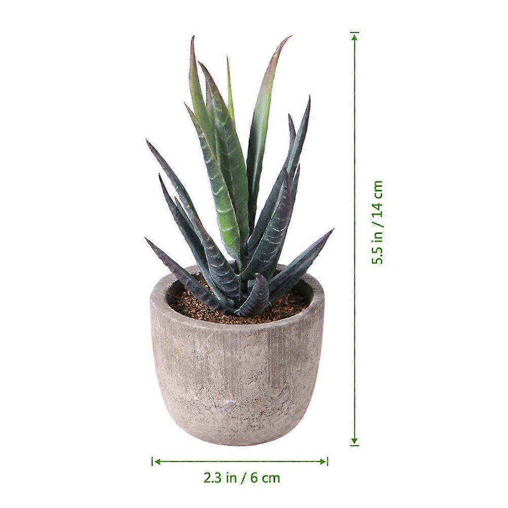 Fake Succulent Simulation Succulent Plant Non-Decaying Office Decoration Multi Round 6x6x14cm 1 Set