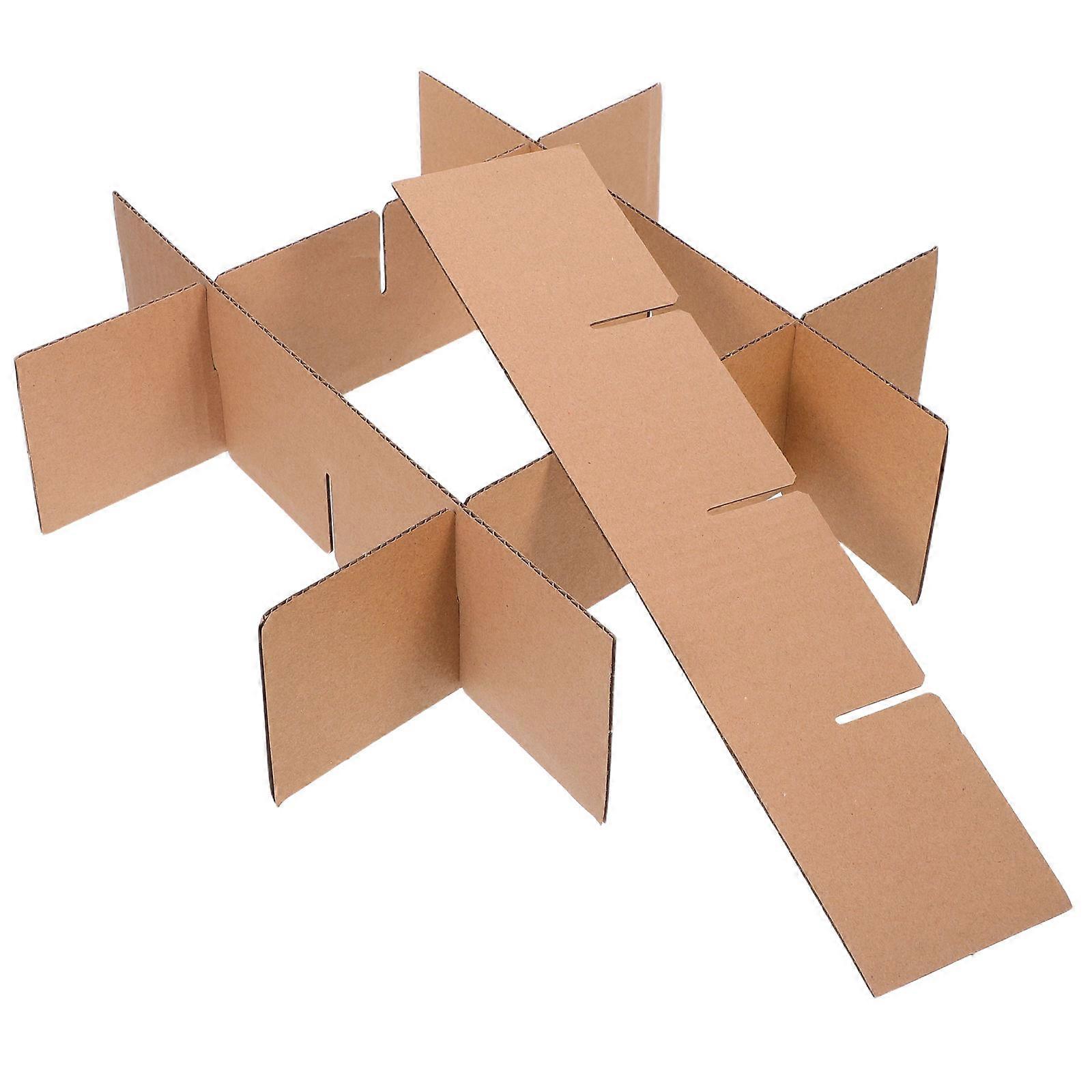 Moving Box Divider Cardboard Packaging for Glassware Protection 10Pcs