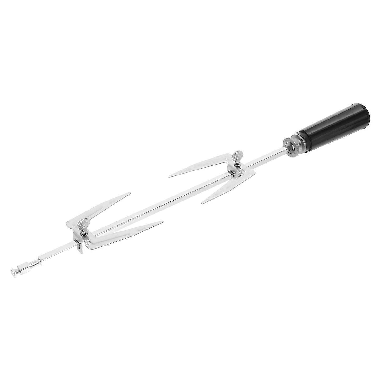 Professional Grade Rotisserie Kit With Heat-Resistant Handle For Even Cooking Chicken And Turkey 1 Set