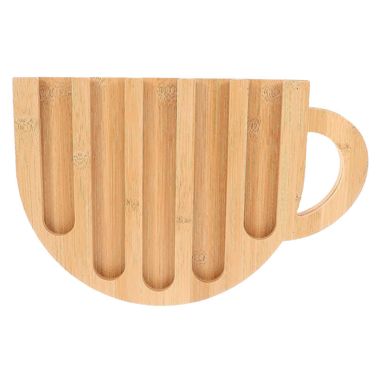 Coffee Capsule Holder for Storage Use 2Pcs Vertical Wooden Display Rack