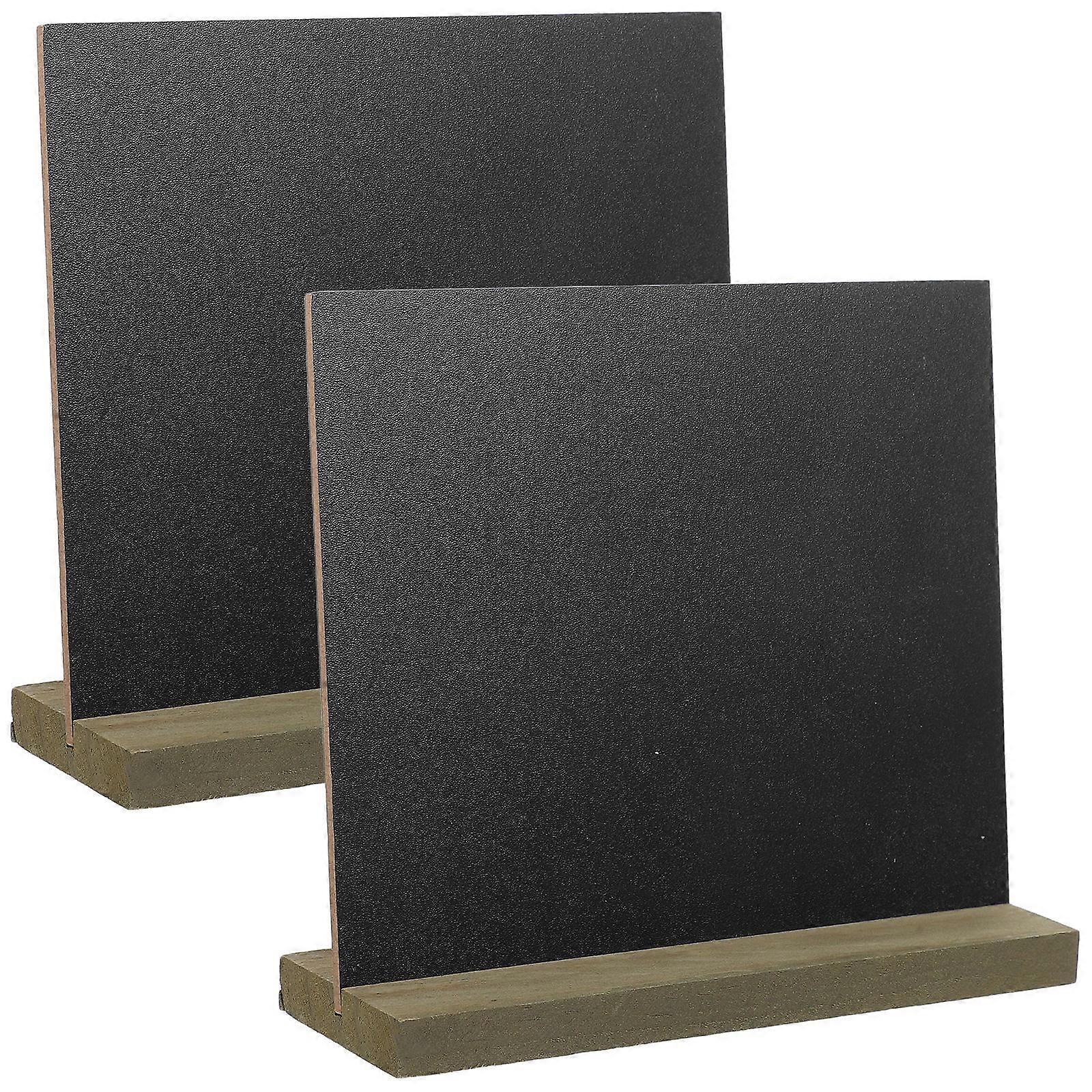 Rectangular Mini Chalkboard Signs 4 Pcs Black For Daily Use Message Board And Event Display Vintage Design