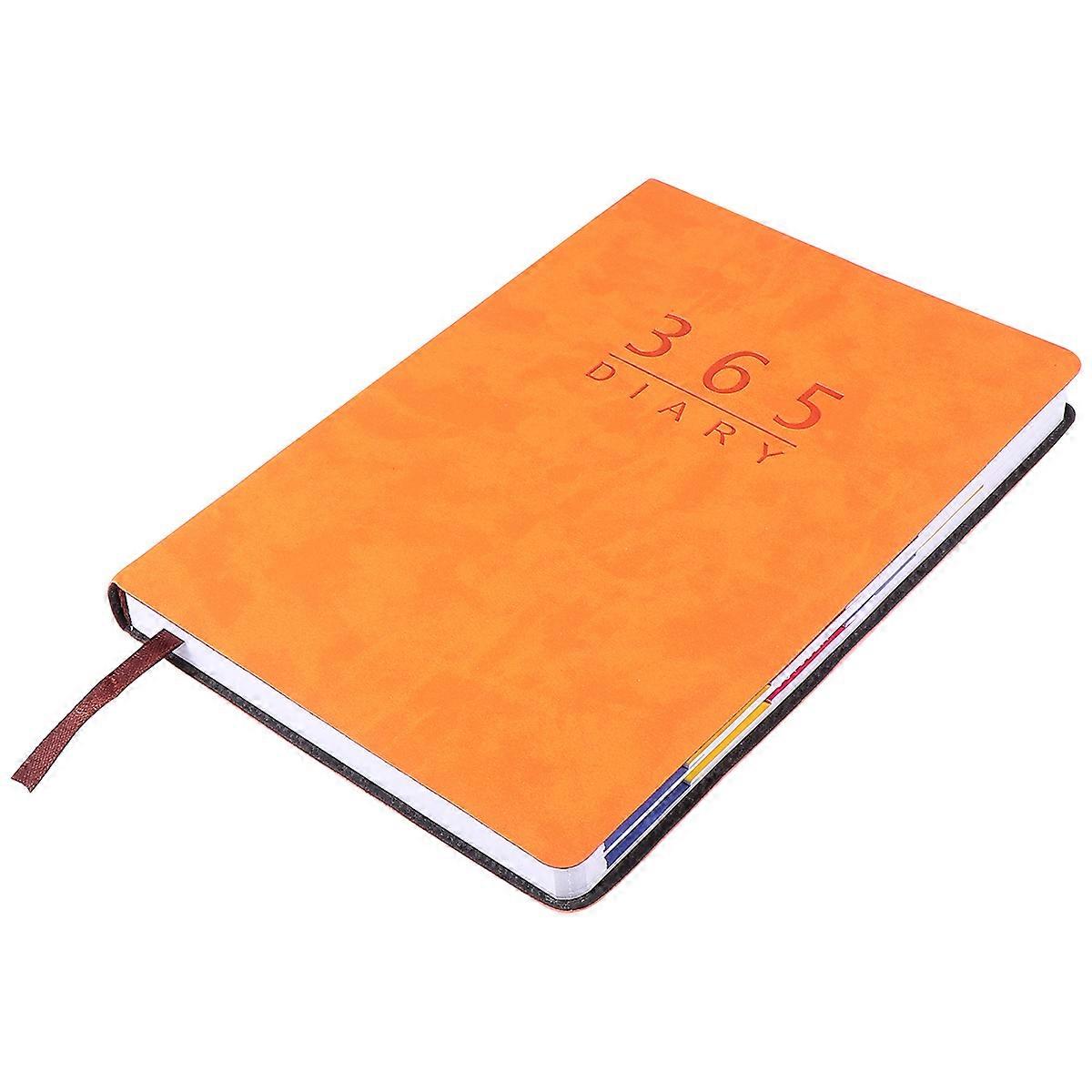 Students Stationery A5 Plan Book Orange for Writing 2Pcs Practical Diary