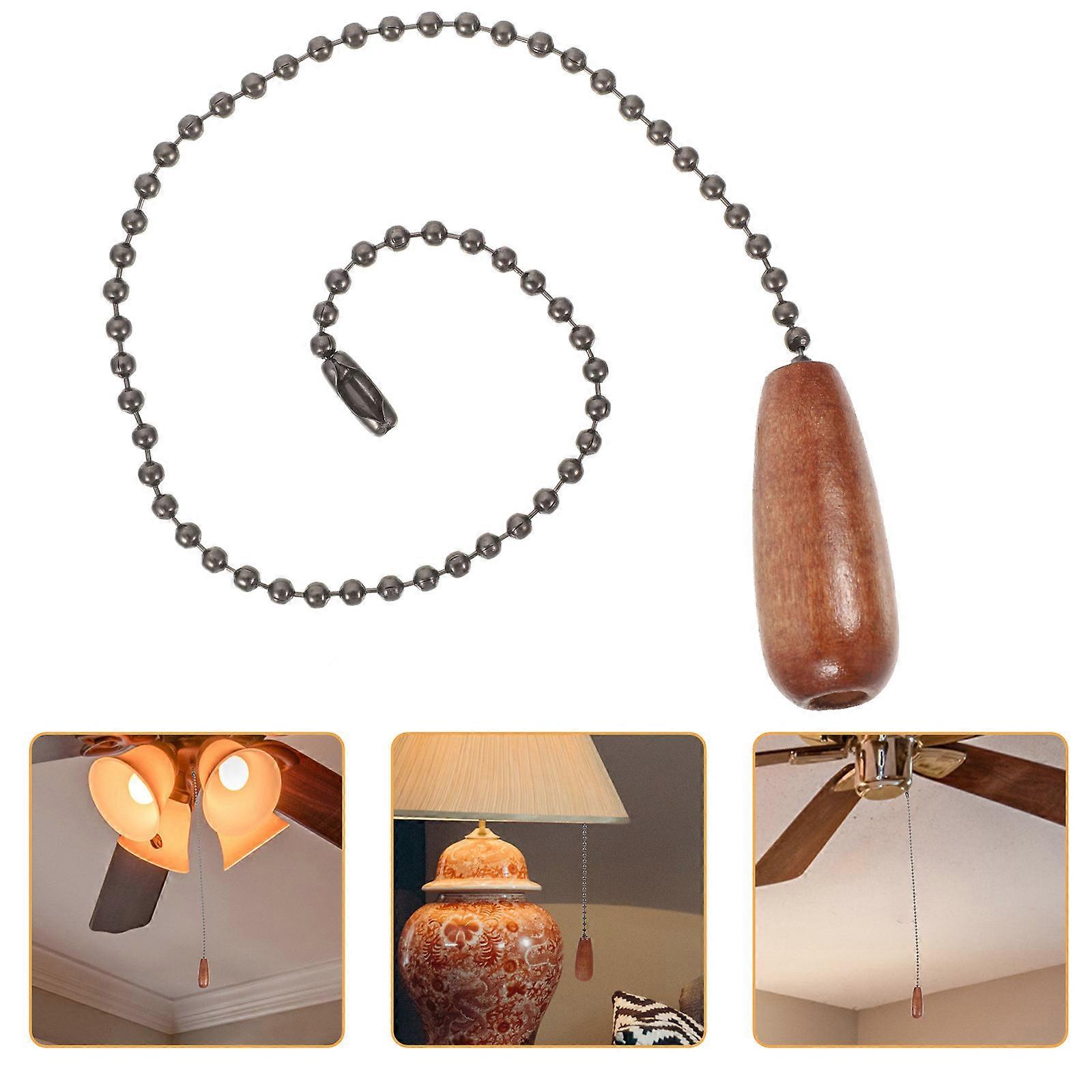 Decorative Beaded Fan Pull Chain 15 Pcs Wooden Pendant Chains For Homeowners And DIY Enthusiasts Simple Natural Style