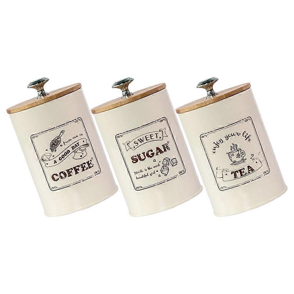 Airtight Storage Kitchen Canister Set 6 Pcs For Home Organization With Elegant Retro Design Assorted Color