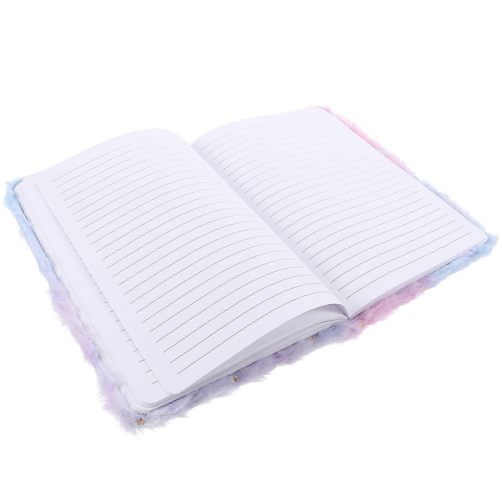 Multi Color Plush Diary Notebook for Taking Notes 2Pcs Fluffy Notepads