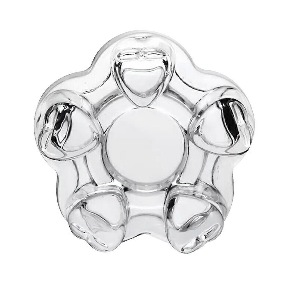 Creative Glass Base for Tea Pot Heating 2Pcs Transparent Heart Shape